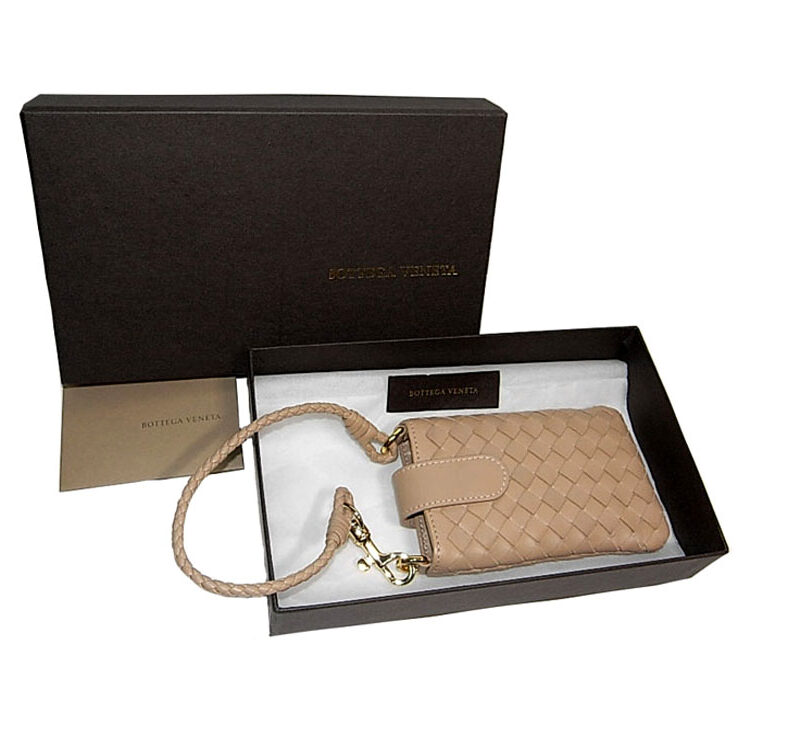 Bottega Veneta Maple Woven Handphone/ Iphone Pouch/ bag Charm-0