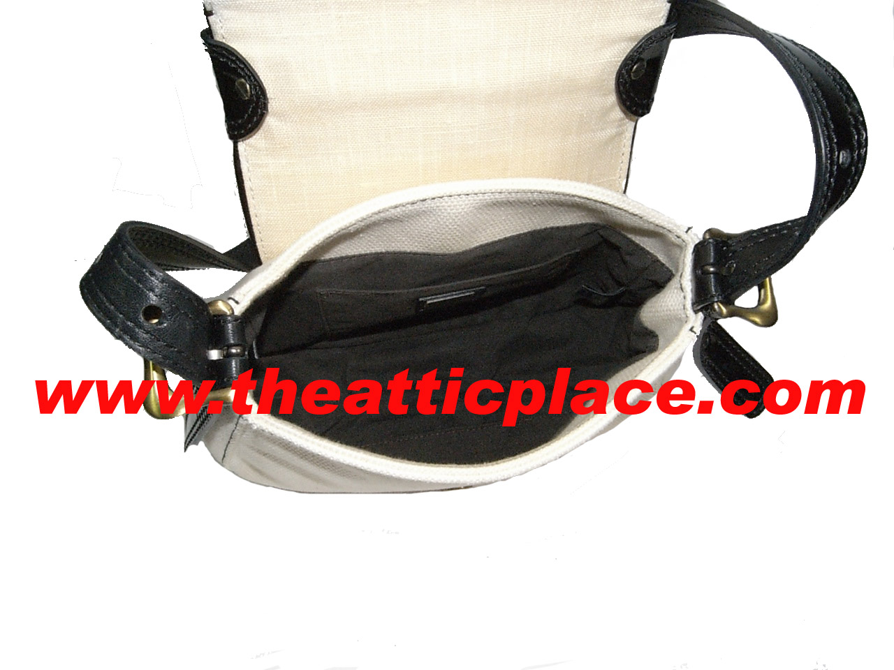 90% NEW ! Fendi 8BR544 Beige with Black Patent Trim Single Buckle B Bag-8721