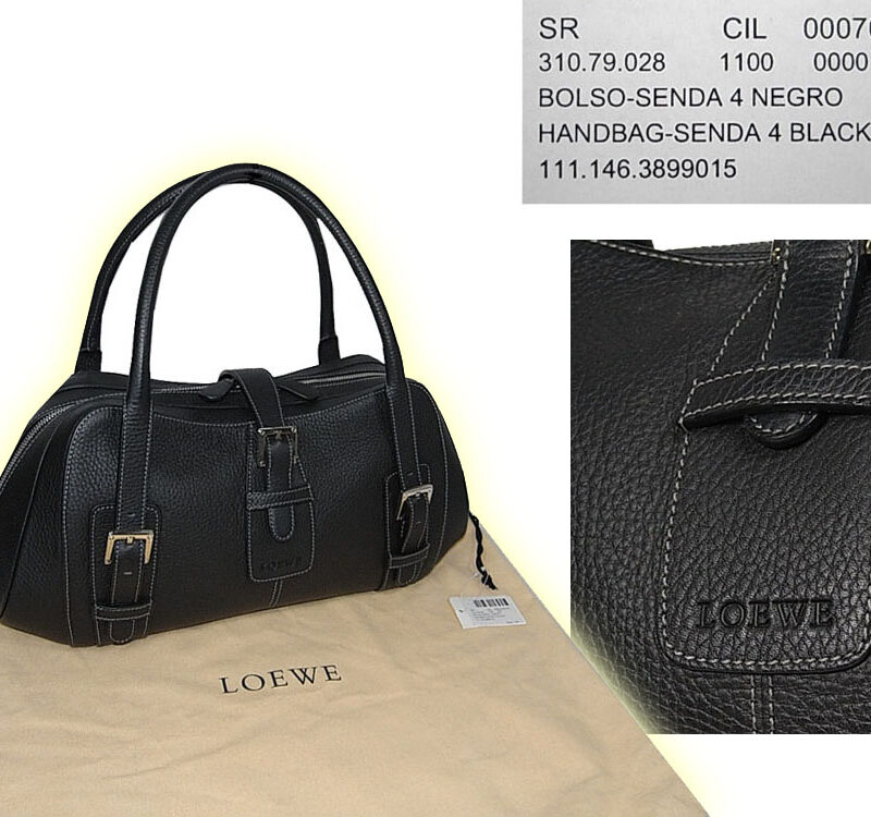 ALMOST NEW ! Loewe 310.79.028 Black Senda Shoulder bag-0