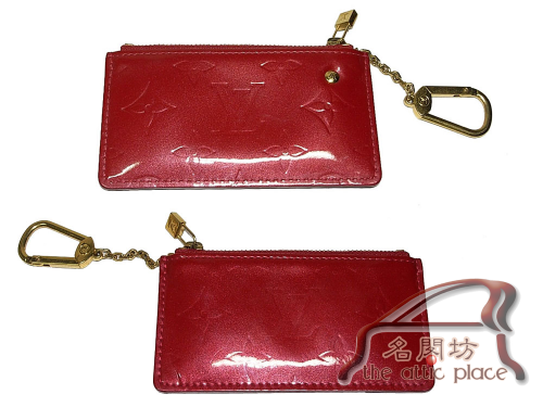 ALMOST NEW ! Louis Vuitton M91205 Rouge Monogram Vernis Key Holder-0