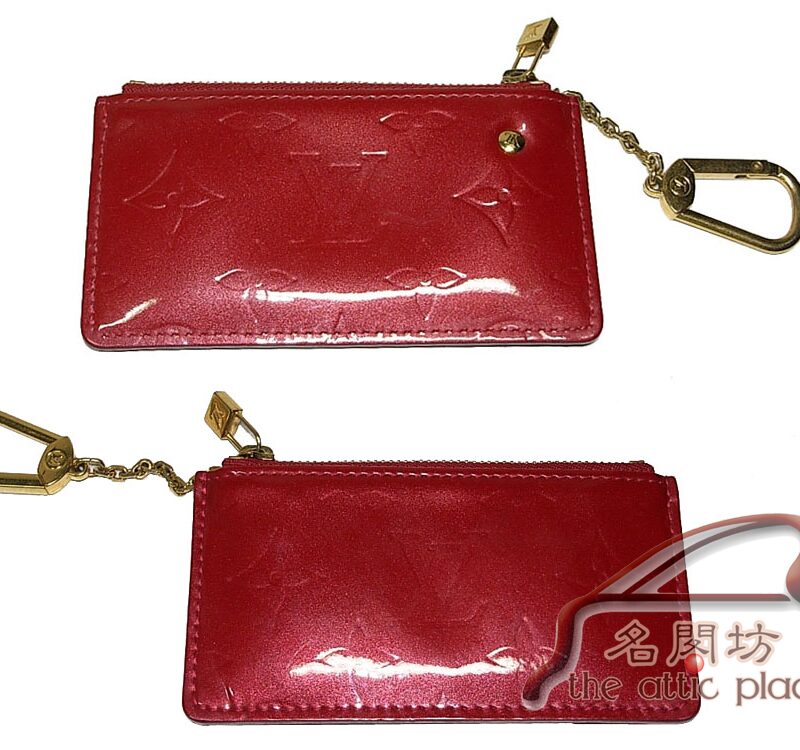 ALMOST NEW ! Louis Vuitton M91205 Rouge Monogram Vernis Key Holder-0
