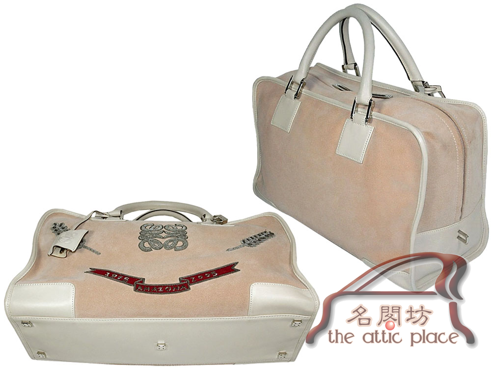 ALMOST NEW ! Loewe Limited Pink Suede 30 years Anniversary Amazona XL Tote Bag-7162