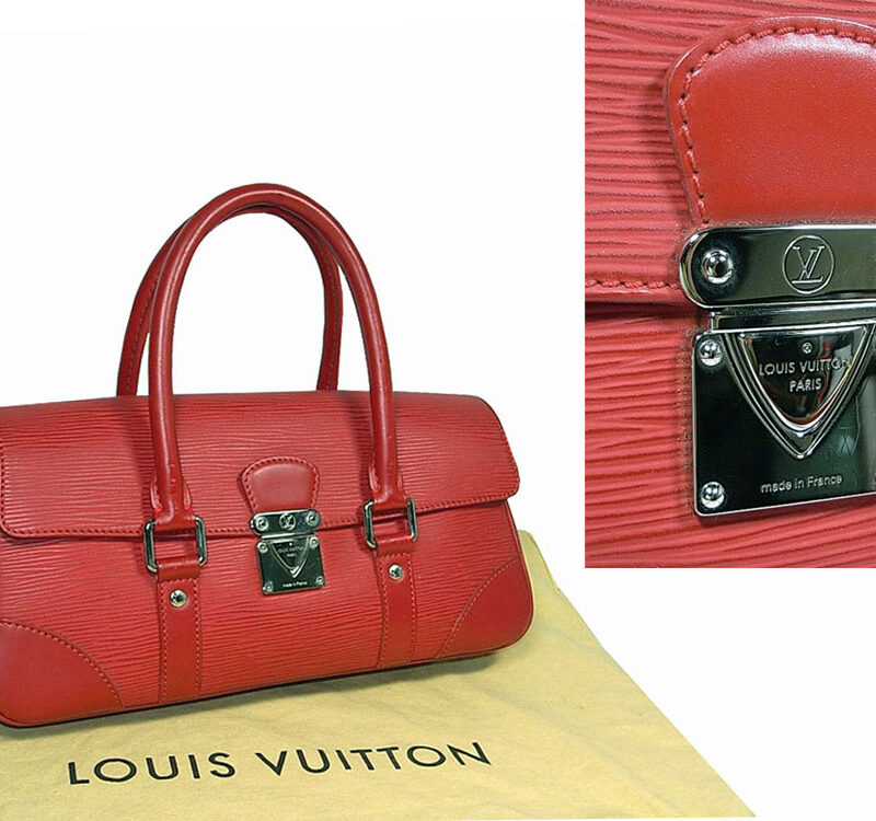 ALMOST NEW ! Louis Vuitton M58882E Red Epi Segur PM Tote Bag-0