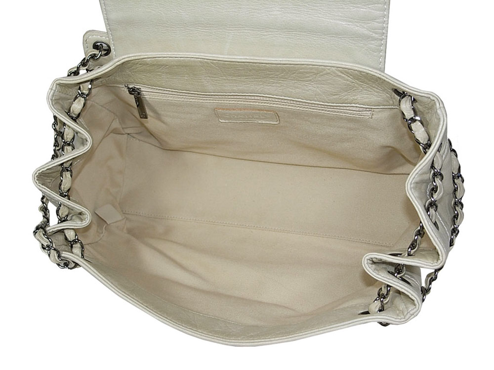 90% NEW ! Chanel 10509277 Beige Lambskin Rock ' n Chic Flap Shoulder Bag-5661