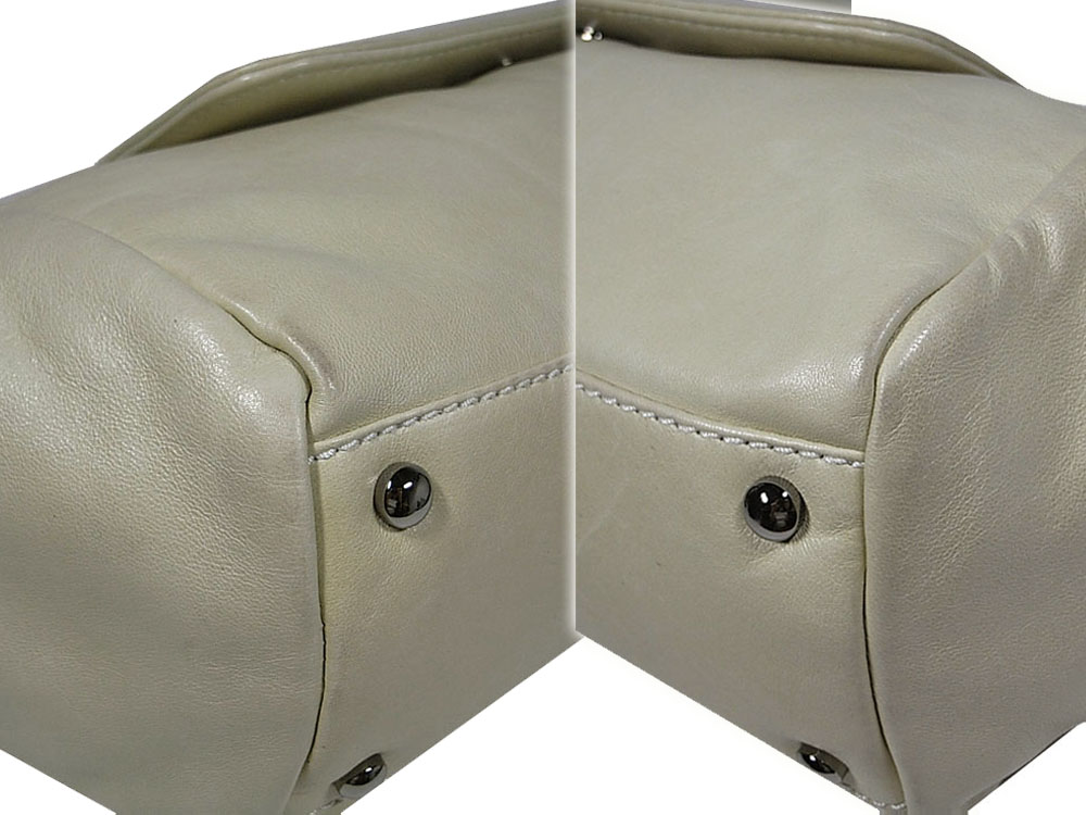 90% NEW ! Chanel 10509277 Beige Lambskin Rock ' n Chic Flap Shoulder Bag-5663