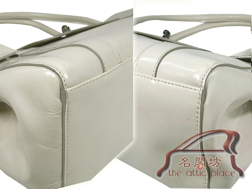 BRAND NEW ! Mulberry Light Beige East West Bayswater Patent Leather Shoulder Bag-3364