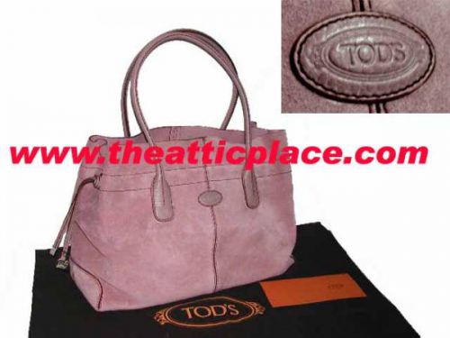 Tods Suede Purple D Bag Document Shoulder Bag-0