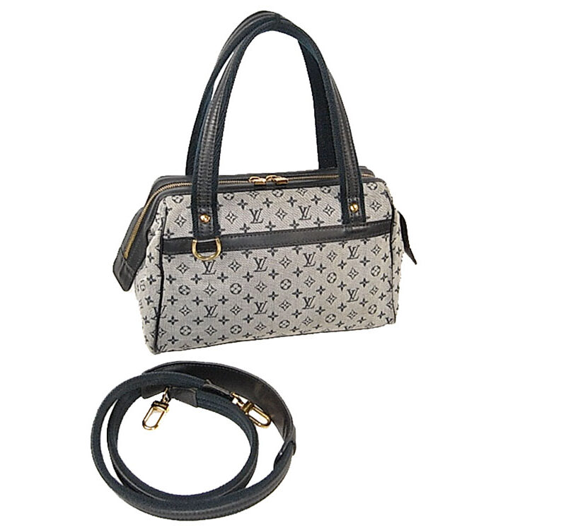 Louis Vuitton M92214 Monogram Mini Blue Josephine PM with Shoulder Strap-0