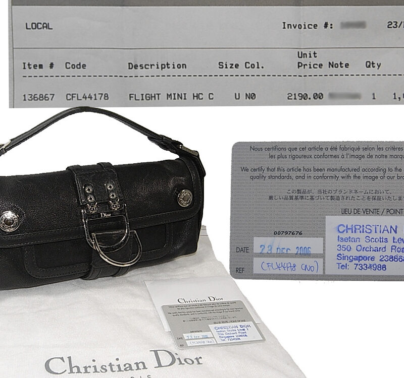 Dior Black Calf Flight Mini East West Tote Bag-0