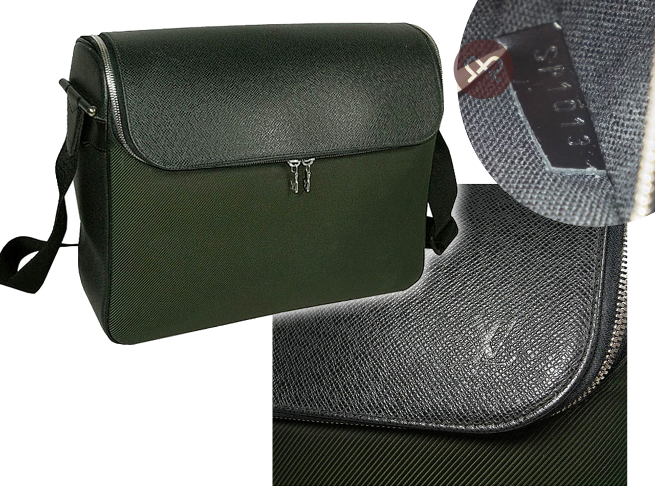 Louis Vuitton M30864 Taiga Leather Dark Green Taimyr Camera Messenger Bag ( SP1013) - Image 2