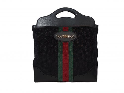 Gucci 145777 Velvet Web GG Design Document Tote-0