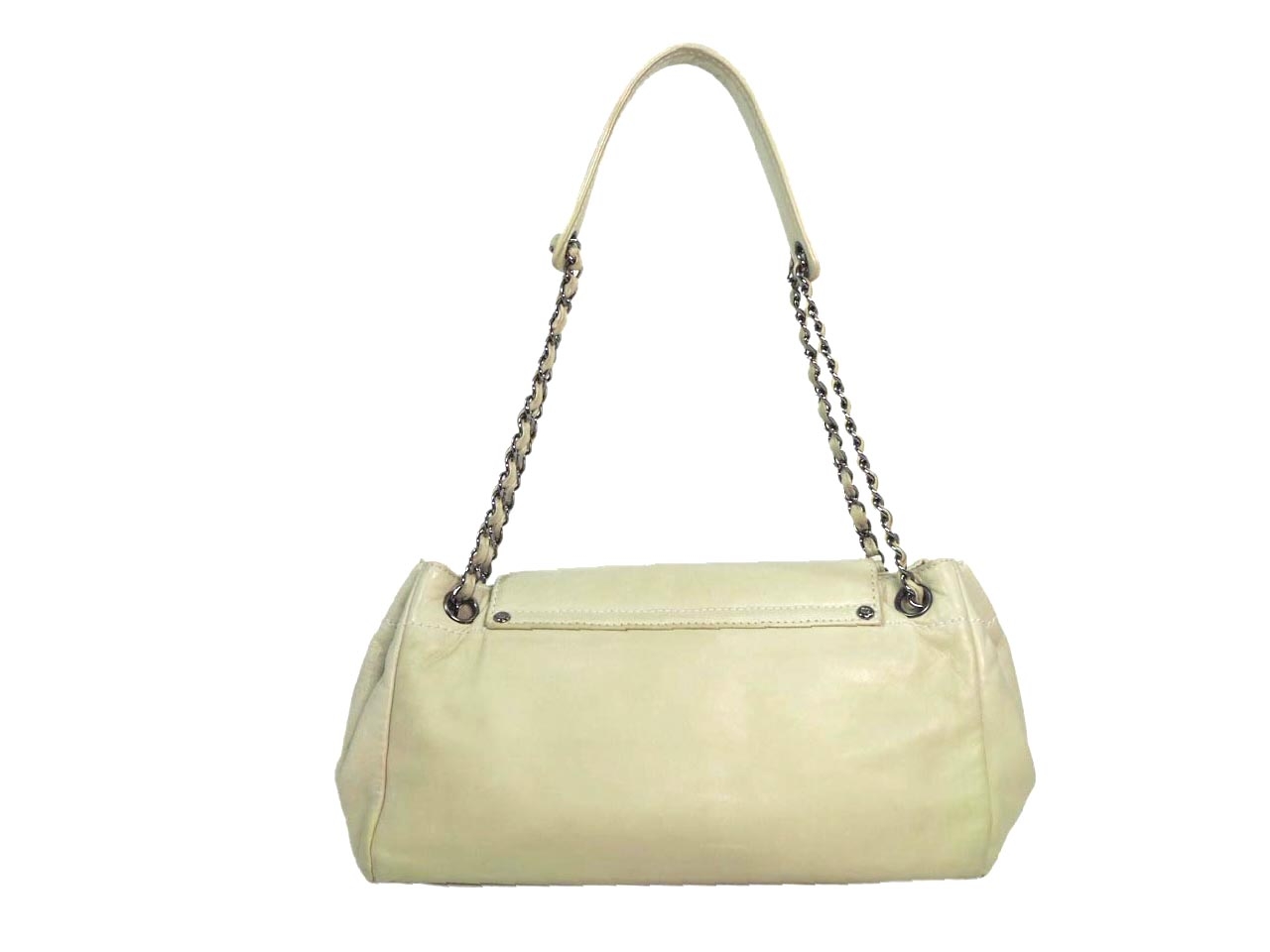 Chanel 10509277 Beige Lambskin Rock ' n Chic Accordion Flap Shoulder Bag -36722