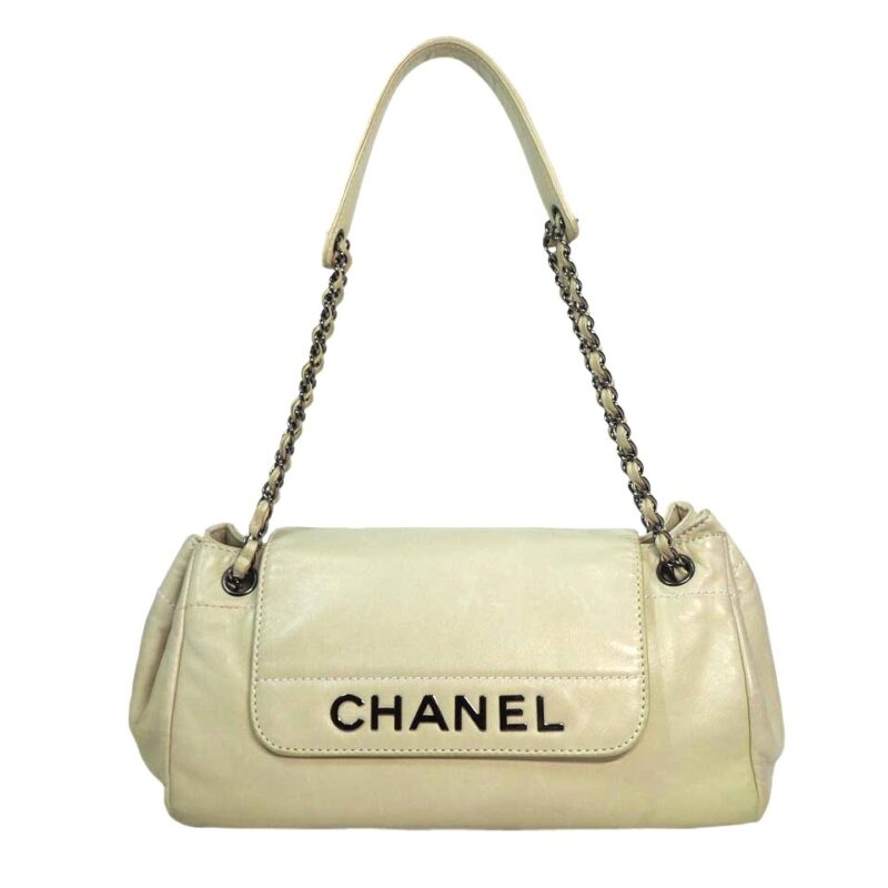 Chanel 10509277 Beige Lambskin Rock ' n Chic Accordion Flap Shoulder Bag -0