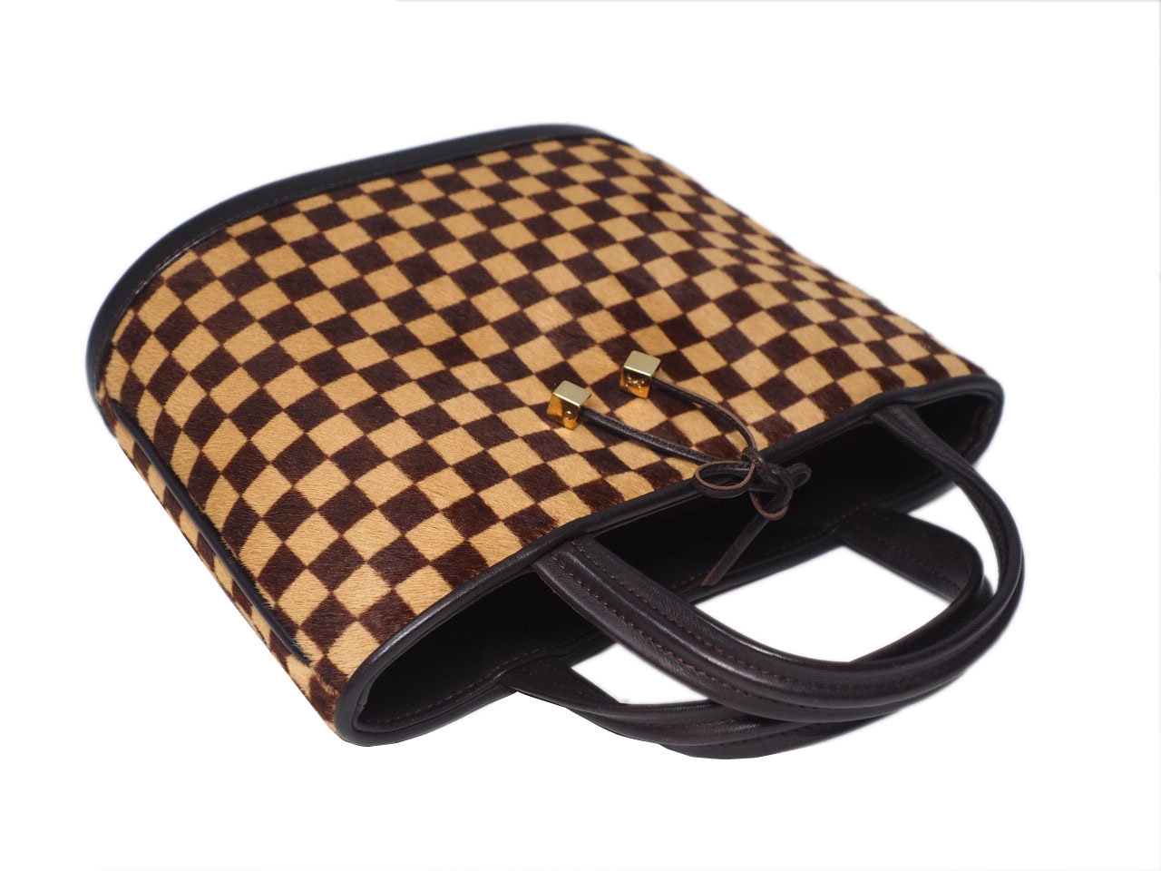 Louis Vuitton M92133 Limited Edition Pony Hair Damier Sauvage Impala Tote-38397