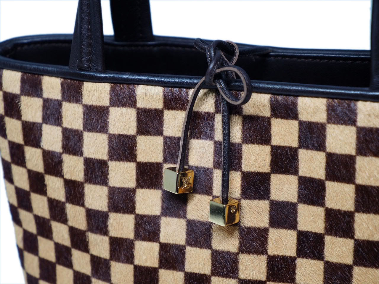 Louis Vuitton M92133 Limited Edition Pony Hair Damier Sauvage Impala Tote-38396