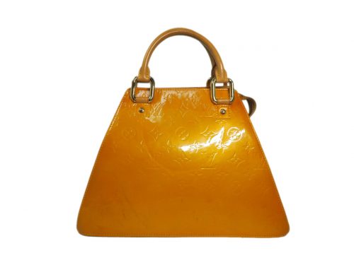 Louis Vuitton M91112 Limited Collection Yellow Vernis Leather Forsyth Tote -0