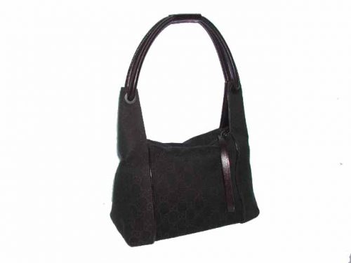 Gucci 101333 Denim Brown GG Small Calf Shoulder Bag-0