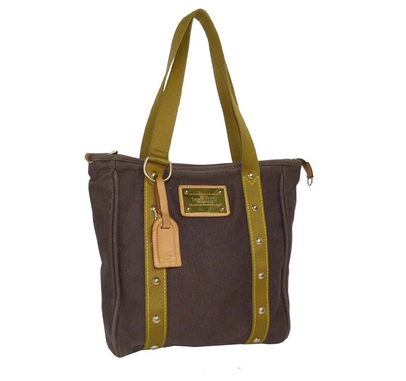 Louis Vuitton Brown / Khaki Antigue Cabas MM Document/ Shopping Bag (SP0036)-0