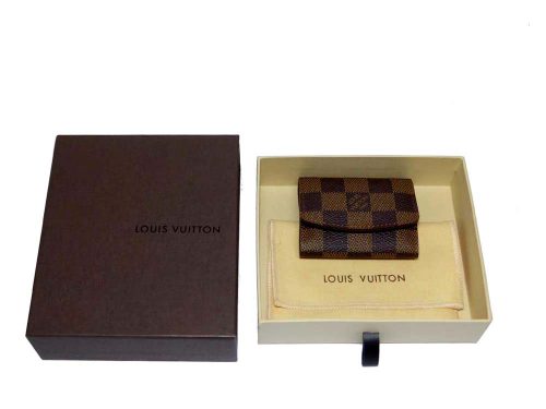 Louis Vuitton Silver 925 Signature Cuff Links in Damier Canvas -0