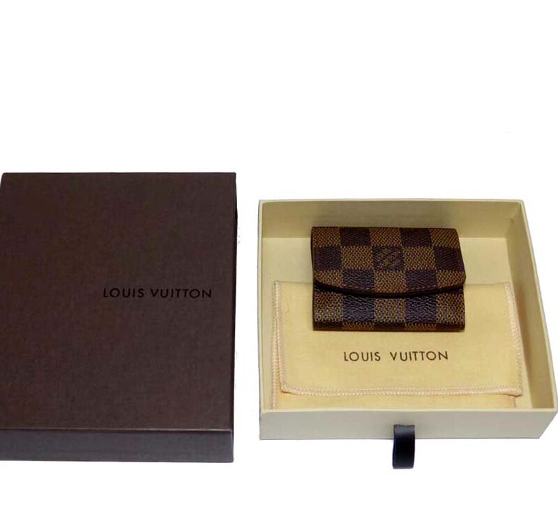 Louis Vuitton Silver 925 Signature Cuff Links in Damier Canvas -0