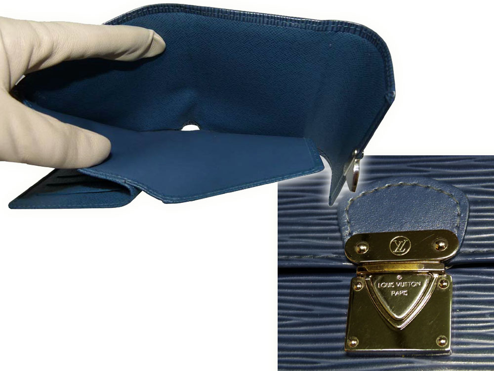 Louis Vuitton M5801G Blue Epi Leather Koala Wallet-16535