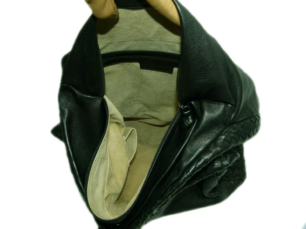 Bottega Veneta 148321 Olive Green Nappa Intrecciato Knot Hobo-19910