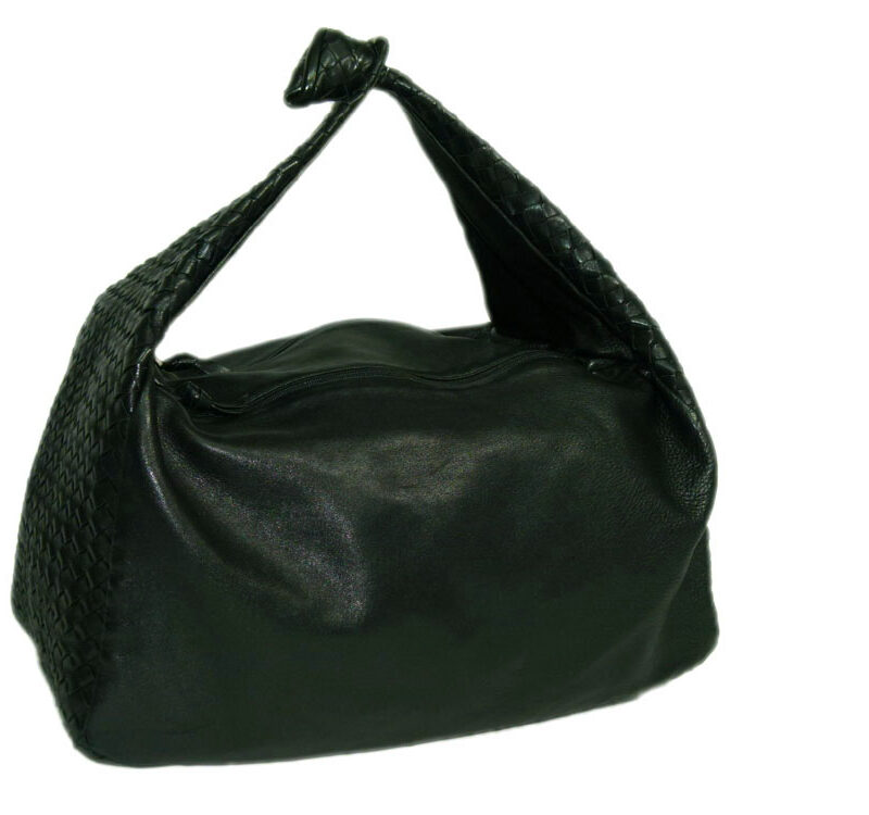 Bottega Veneta 148321 Olive Green Nappa Intrecciato Knot Hobo-0