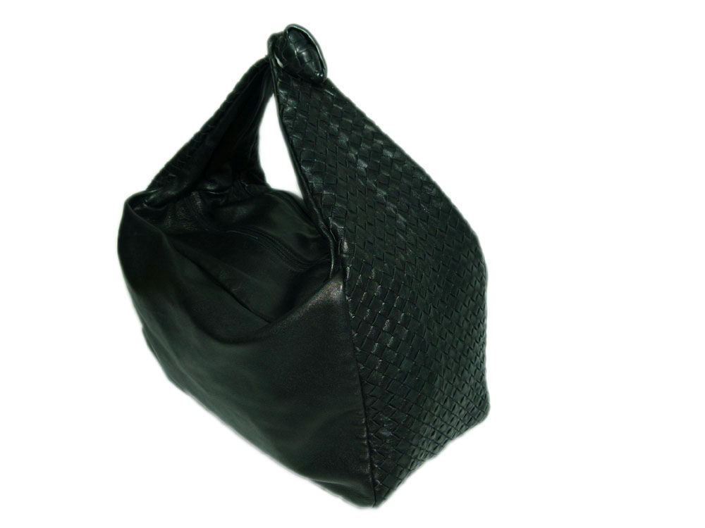Bottega Veneta 148321 Olive Green Nappa Intrecciato Knot Hobo-19913