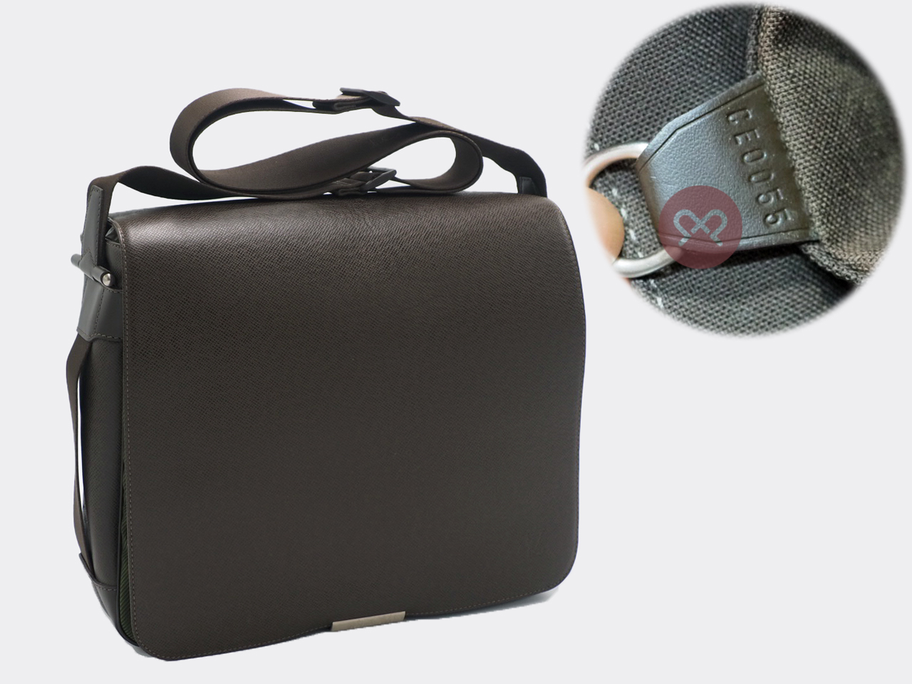 Louis Vuitton M30148 Grizzli Brown Taiga Leather Viktor Messenger bag (CE0055) - Image 2