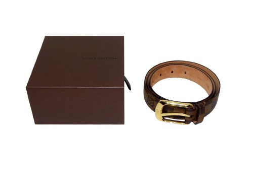 Louis Vuitton M6995W Ellipse Damier Belt Gold Hardware Size 95/38-0