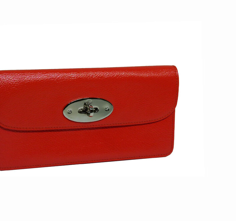 Mulberry Bright Red Textured-Goat leather continental wallet-0