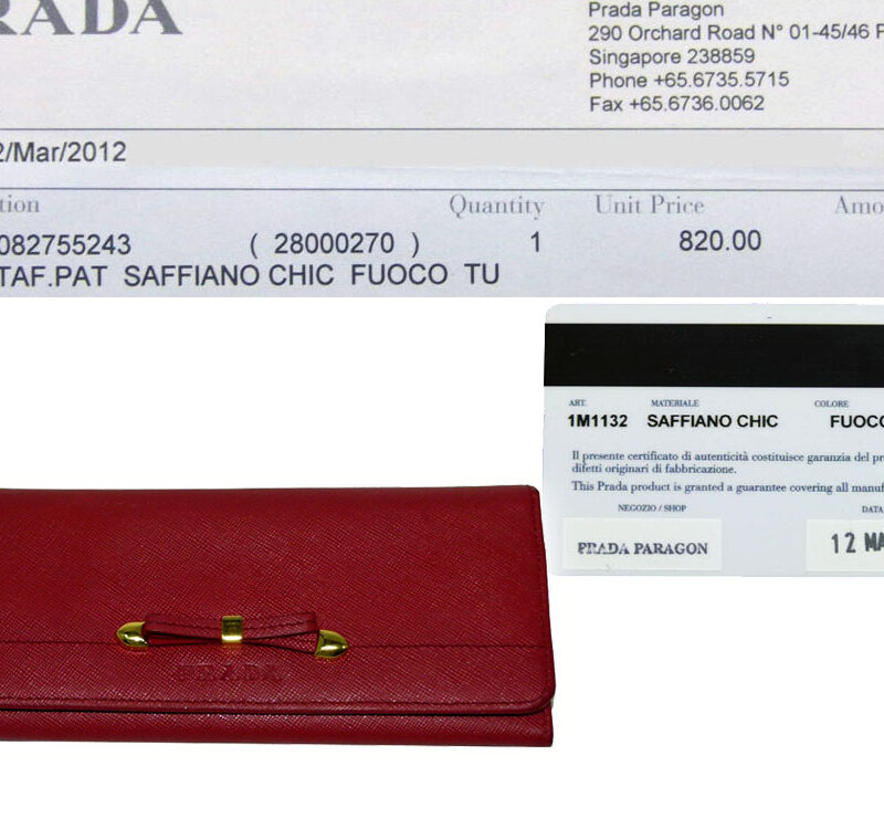 Prada 1M1132 Fuoco Red Saffiano Chic Long Wallet-0