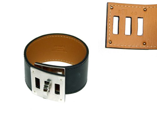 Hermes Black Kelly Dog with Silver Hardware 'P' Stamp-0