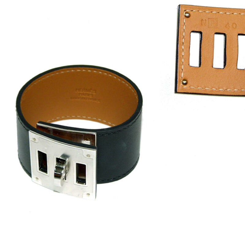 Hermes Black Kelly Dog with Silver Hardware 'P' Stamp-0