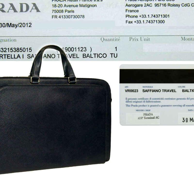 Prada VR0023 Blue Saffiano Travel Leather Tote w Two Zip Top Briefcase Luggage-0