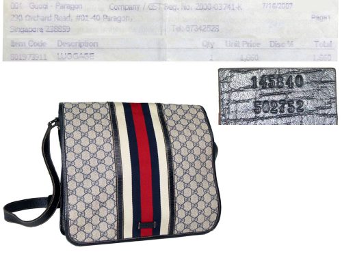 Gucci 145840 blue pvc web messenger bag large-0