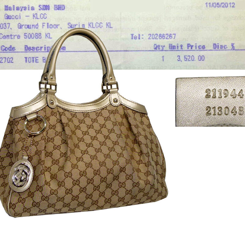 Gucci 211944 Metallic Gold Sukey M Tote-0