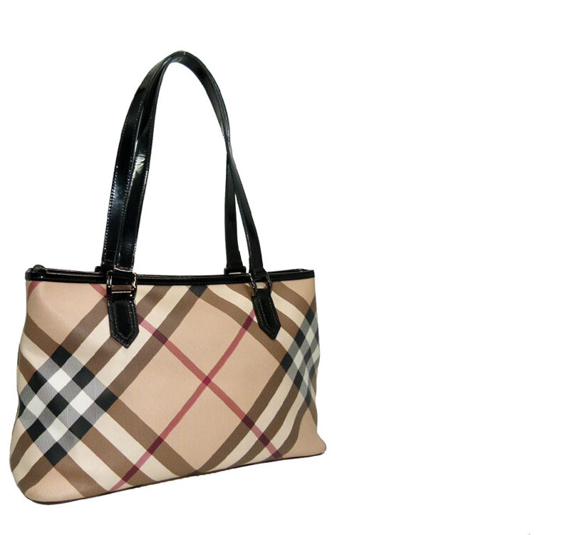 Burberry Nova Check Zip-Top Shopping Tote-0