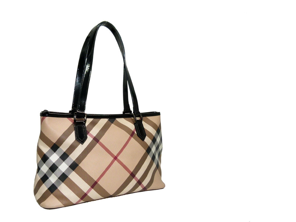 Burberry Nova Check Zip-Top Shopping Tote-0