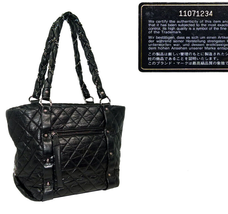 Chanel 11071234 Black Ligne Lady Braided Document Shoulder Tote-0