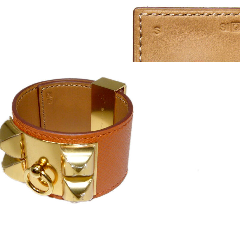 Hermes Orange Epsom Collier De Chien (CDC) with Gold Hardware 'Q' Stamp Size S-0