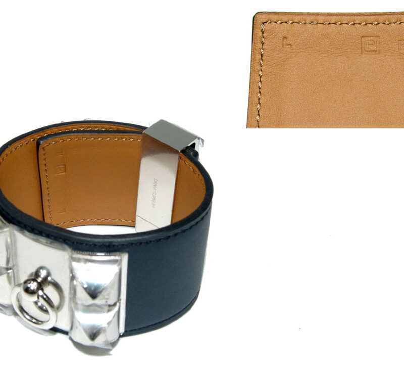 Hermes Etain Swift Collier De Chien (CDC) with Silver Hardware 'P' Stamp Size L-0