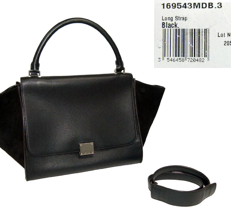 Celine Black Calf Trapez Medium Shoulder bag-0