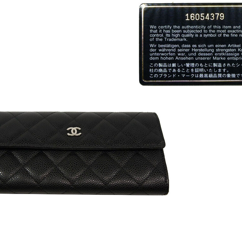 Chanel 16054379 Black Caviar Classic Long Wallet-0
