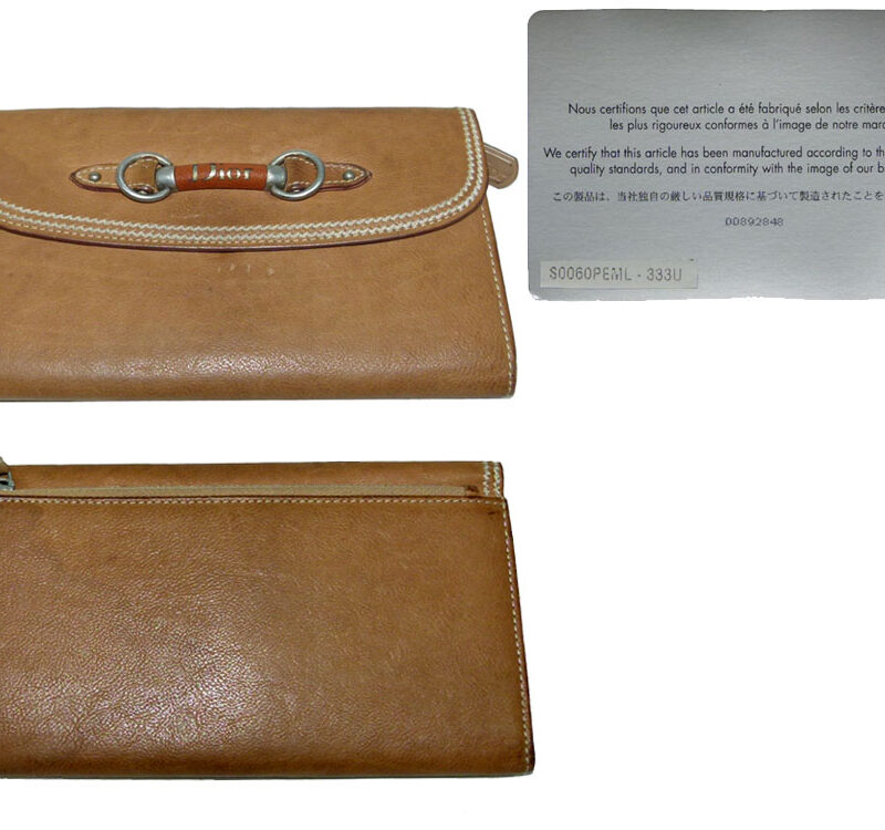 Christian Dior Natural Calf Passport Wallet with IC Compartment-0