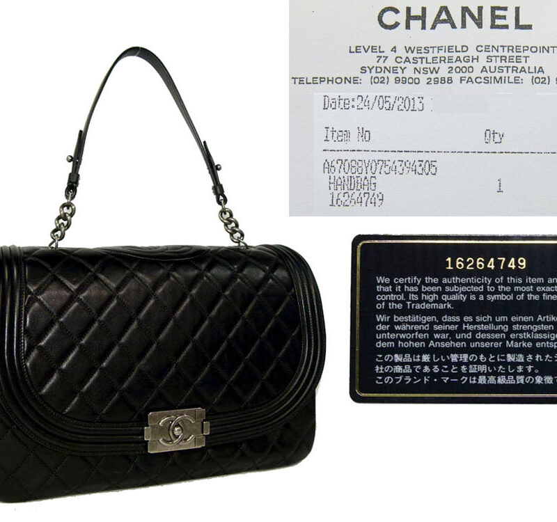 Chanel 16264749 Limited Edition S/S 2013 in Black Chanel Boy Large Shoulder Tote -0