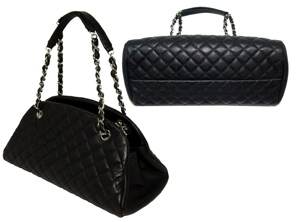 Chanel 15230706 Black Caviar Mademoiselle Medium Silver Hardware-24974