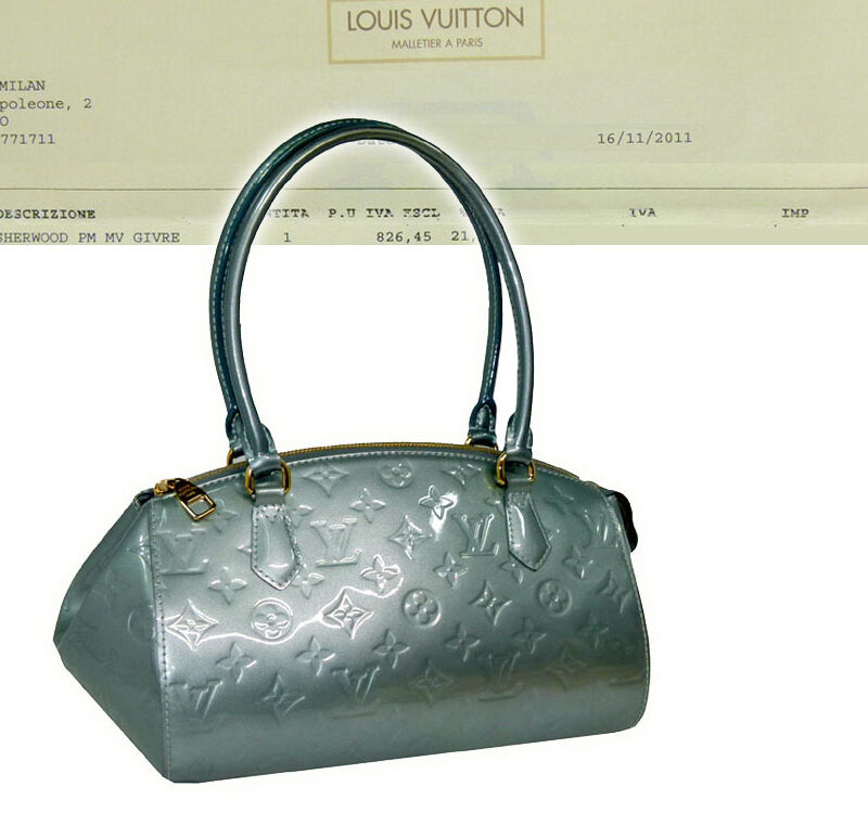 Louis Vuitton M91561 Vernis Givre Sherwood PM (FL2171)-0