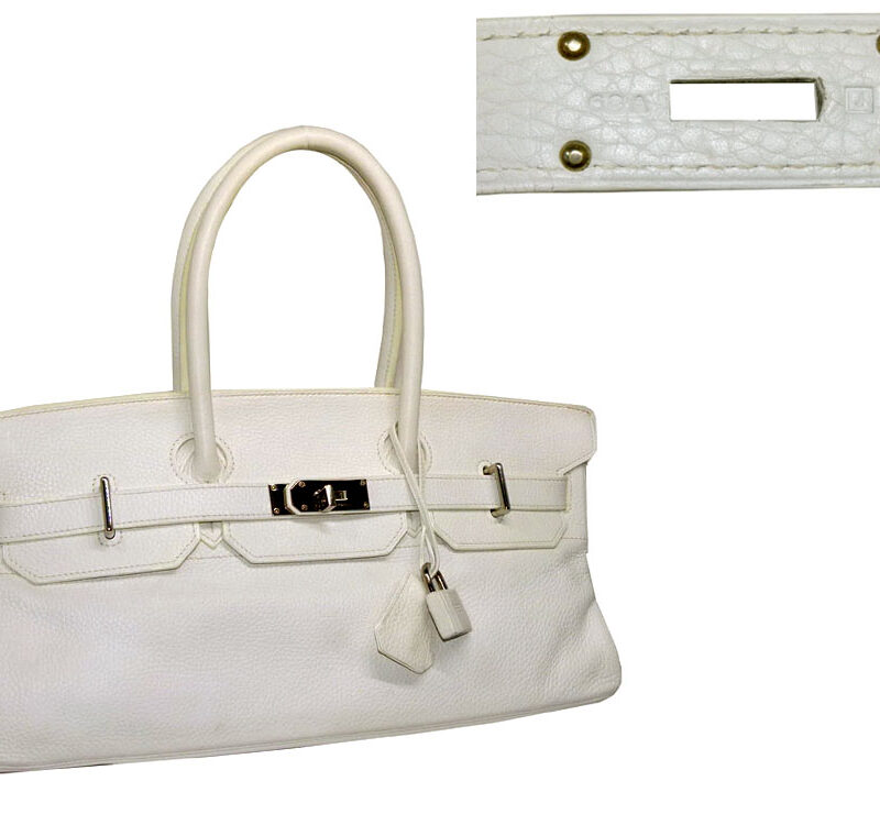 Hermes Birkin 42 JPG Shoulder Birkin J Stamp White Togo Silver Hardware-0