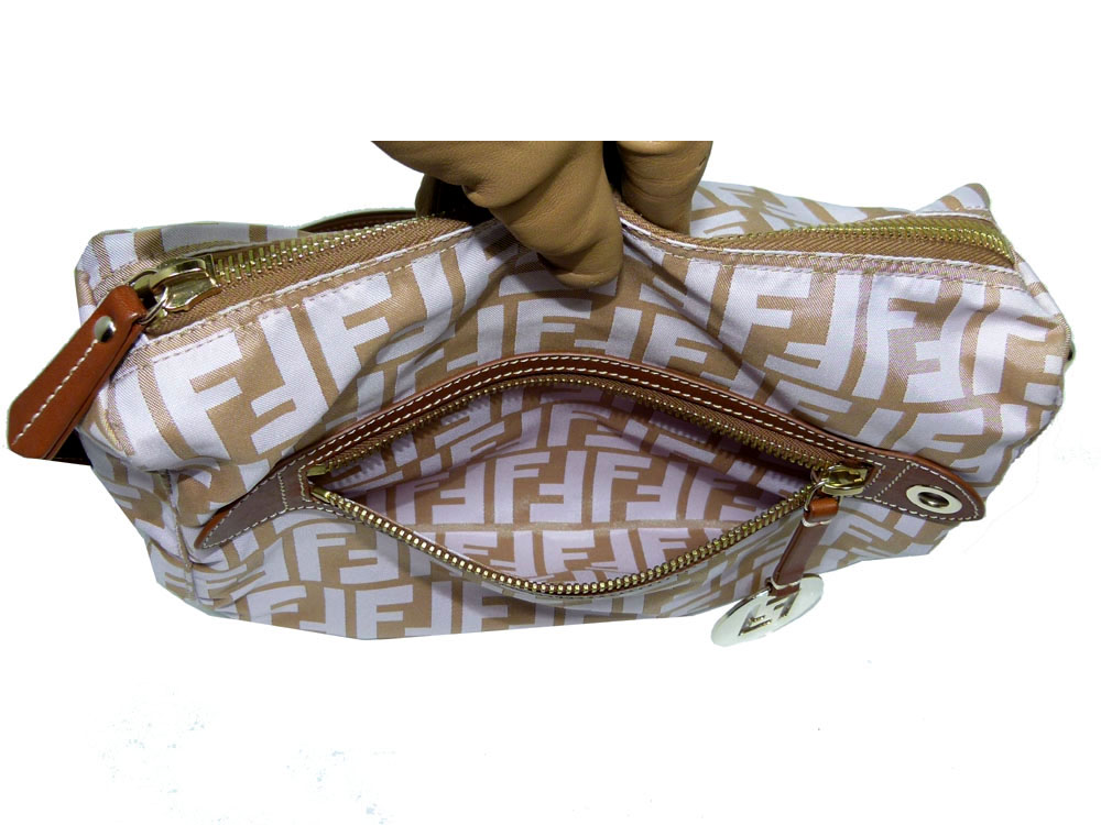 Fendi Pink Canvas Zucca Messenger Bag-24979